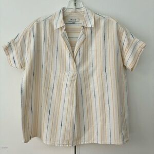 Madewell Park Popover Short Sleeve Cotton Shirt Size XXS